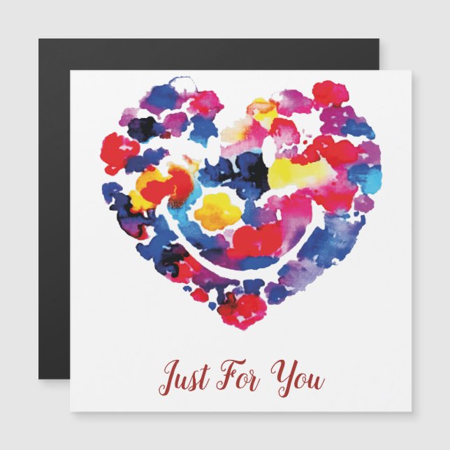 Herzfloral Emoji Happy lächelnd Gesicht Magnetkarte (Vorne/Hinten)