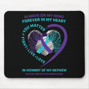 Herzflügel in Erinnerung an den Neffen Selbstmordb Mousepad