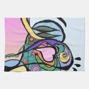 Herzfluß moderne Kunst Handtuch