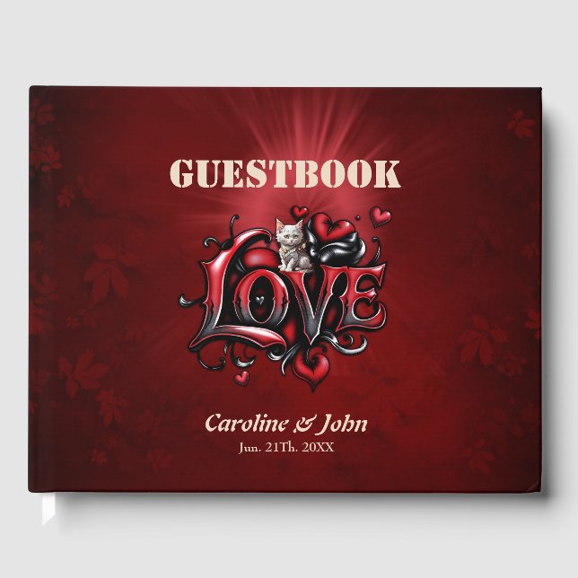 Herzflüster: Der Zauber der Liebe Gästebuch (Vorderseite)