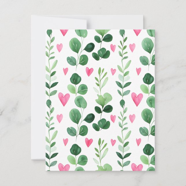 Herzfolge Feiertagskarte (Vorderseite)