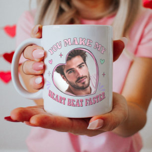 Herzform Benutzerdefiniertes Foto Valentine, Herzs Kaffeetasse