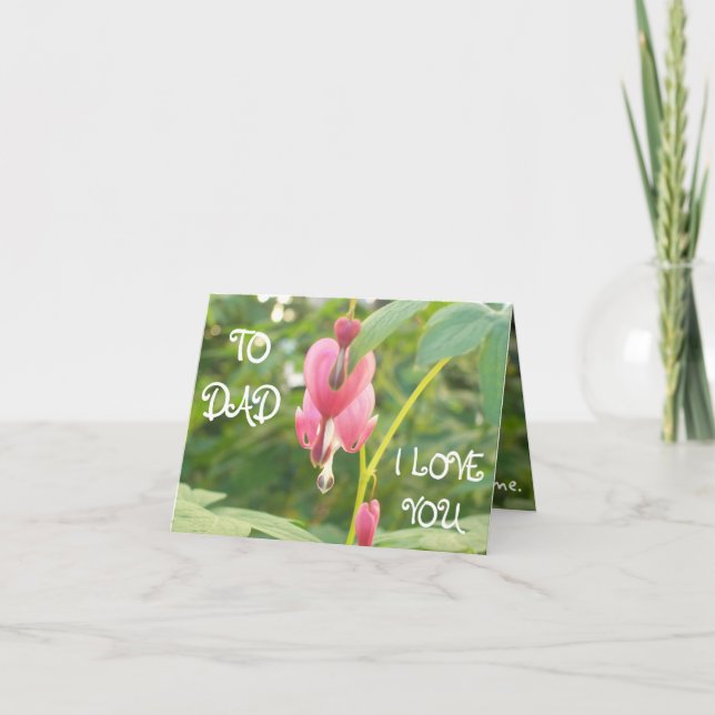 Herzform Blumen Feiertagskarte (Vorderseite)