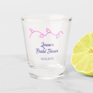 Herzform Blumenrosa lila Brautparty-Trend Schnapsglas