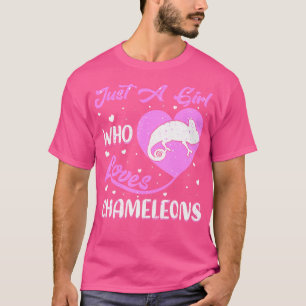Herzform Chameleon Nur ein Mädchen, das Chamel Lie T-Shirt