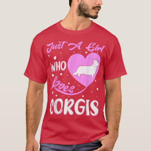 Herzform Corgi Hund Nur ein Mädchen, die Corgis Li T-Shirt