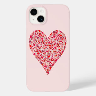 Herzform Crimson Polka Dots on Pink Case-Mate iPhone Hülle