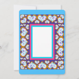 Herzform Diamanten Gold Foto Rahmen Einladung