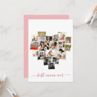 Herzform Foto Collage Mutter Tageskarte