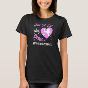 Herzform Hund nur ein Mädchen, die Liebe Standard T-Shirt
