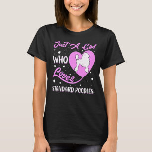Herzform Hund nur ein Mädchen, die Liebe Standard  T-Shirt