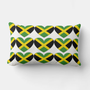 Herzform Jamaica Flag Muster Pillow Lendenkissen
