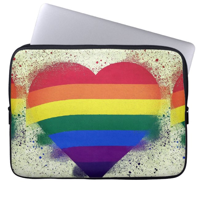 Herzform Laptopschutzhülle (Vorderseite)