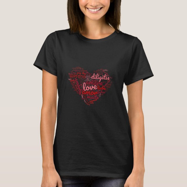 Herzform Liebe amore liebe aloha amor T-Shirt (Vorderseite)
