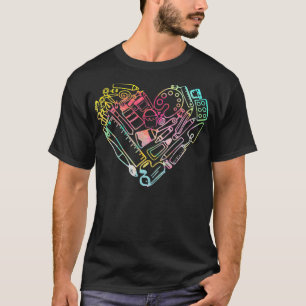 Herzform Liebe Wasserfarben Kunstlehrer Pa T-Shirt