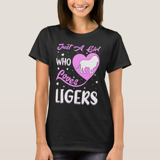 Herzform Liger nur ein Mädchen, das Ligers Liebe T-Shirt (Vorderseite)