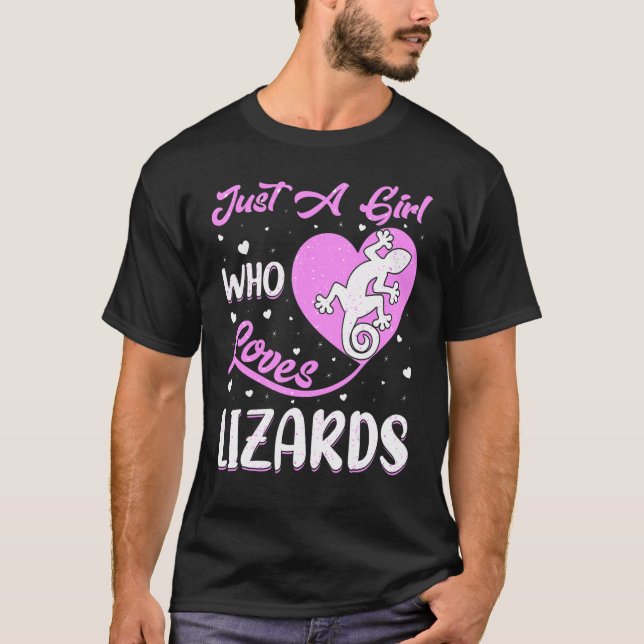 Herzform Lizard nur ein Mädchen, das Eidechsen Lie T-Shirt (Vorderseite)