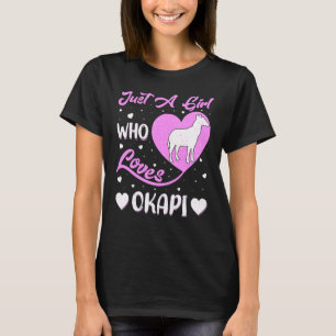 Herzform Okapi Nur ein Mädchen, das Okapi Lieben T-Shirt