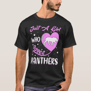 Herzform Panther Just a Girl, die Lieben Panther T-Shirt