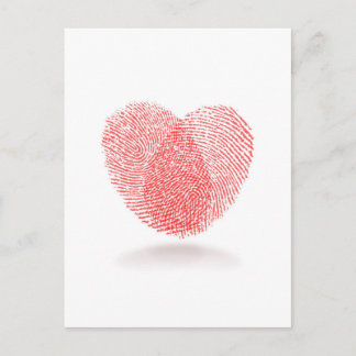 Herzform Postkarte