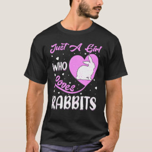 Herzform Rabbit nur ein Mädchen, das Lieben Rabbit T-Shirt