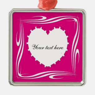 Herzform Silbernes Ornament