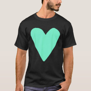 Herzform Symbol Liebe Kindness Peace Aquamarine T-Shirt