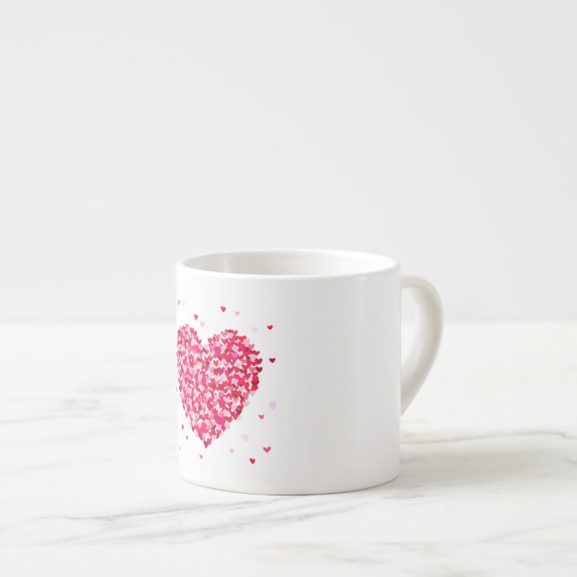 Herzform Valentinstag Liebe Geschenk Espressotasse (Vorderseite Rechts)