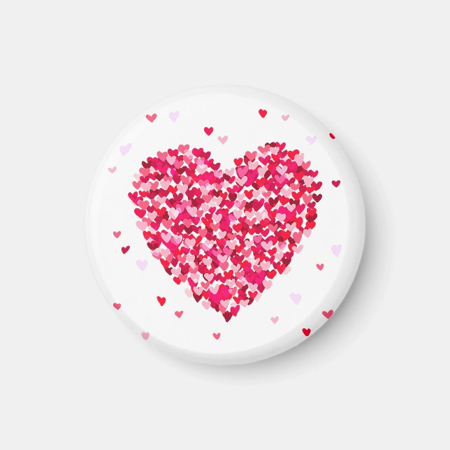 Herzform Valentinstag Liebe Geschenk Magnet (Vorne)
