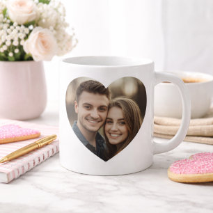 Herzförmig gerahmtes Foto Kaffeetasse