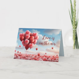 Herzförmige Balloons Valentine Card Feiertagskarte