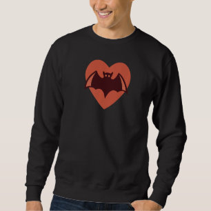 Herzförmige Bat-Liebe für Bat Sweatshirt