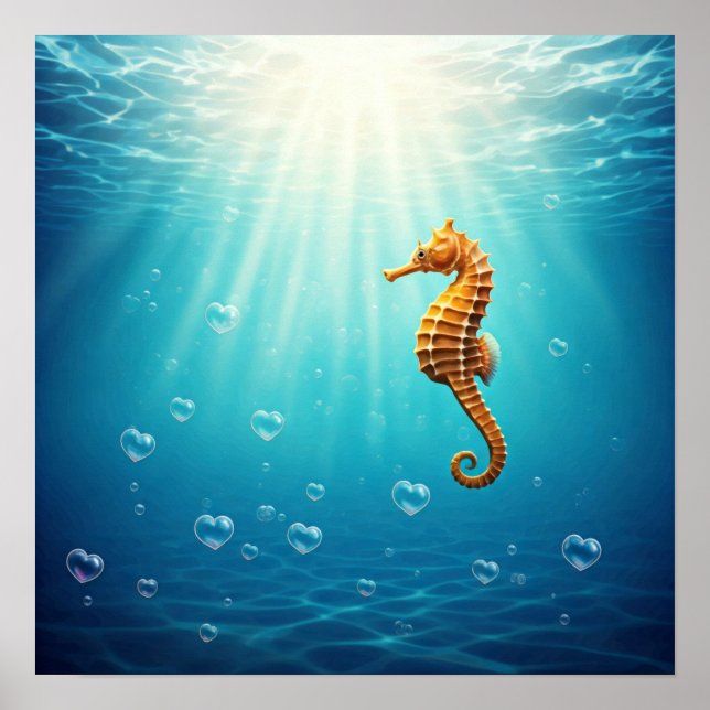 Herzförmige Blasen Poster (Vorne)