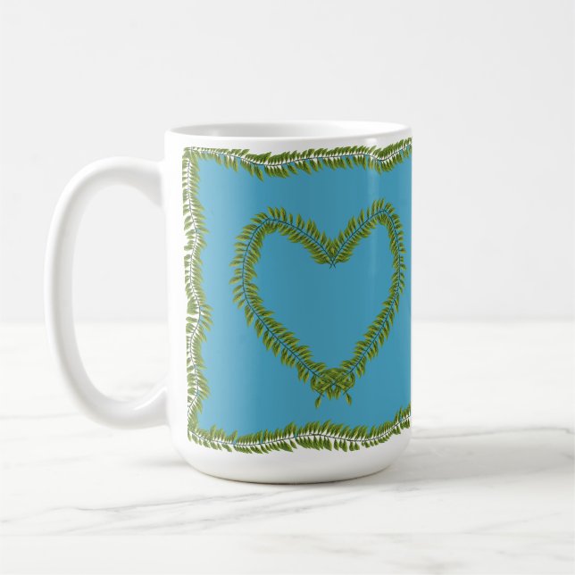 Herzförmige Blatt-Tasse Kaffeetasse (Links)