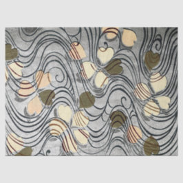 Herzförmige Blätter im Wasser Seidenpapier