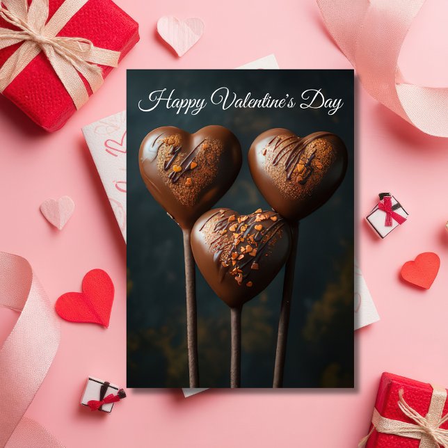 Herzförmige Cakepops Valentins Gruß Karte (Von Creator hochgeladen)