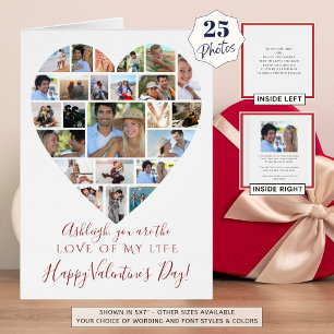 Herzförmige Fotocollage Valentinstag