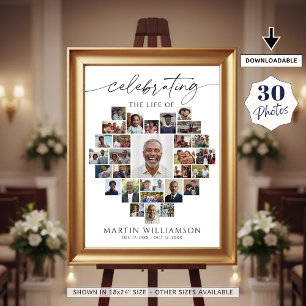 Herzförmige Fotocollage zum Feiern des Lebens Poster