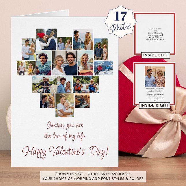 Herzförmige Fotocollage zum Valentinstag (Von Creator hochgeladen)