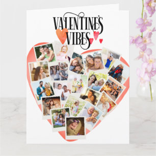 Herzförmige Fotomontage großes Valentinstag Karte