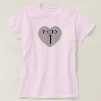 Herzförmige Fotovorlage T-Shirt