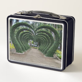 Herzförmige Hecke Metall Brotdose