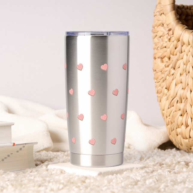Herzförmige Kekse Thermobecher (Wohnzimmer (gedreht))