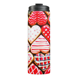 Herzförmige Kekse zum Valentinstag del Thermosbecher