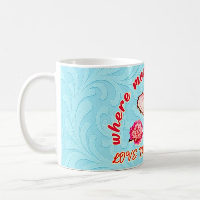 herzförmige Kunst Kaffeetasse (Links)