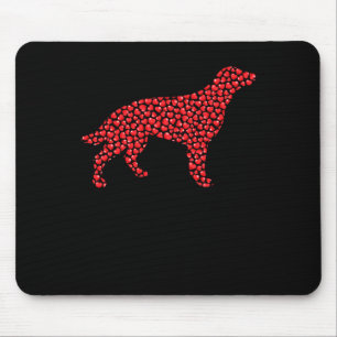 Herzförmige Liebe Irischer Setter Hund Valentinsta Mousepad