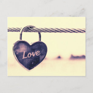 Herzförmige Liebe Postkarte