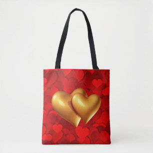 Herzförmige Liebe Symbole Tote Beutel