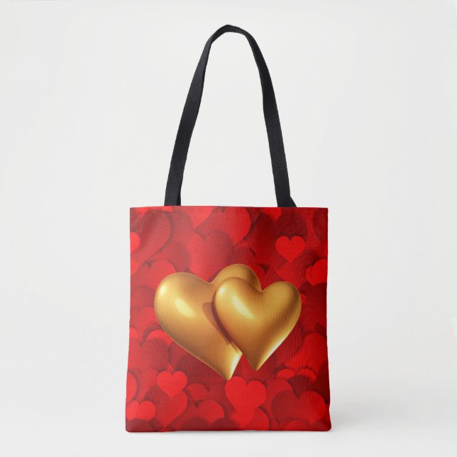 Herzförmige Liebe Symbole Tote Beutel (Vorderseite)