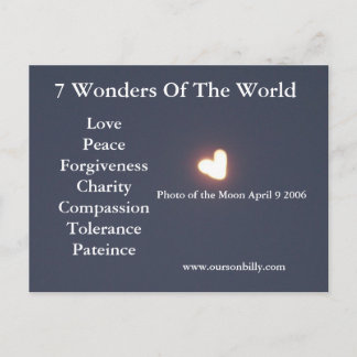 Herzförmige Mond-Postkarte Postkarte